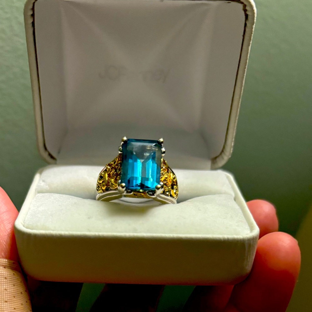 Elegant London Blue Ring